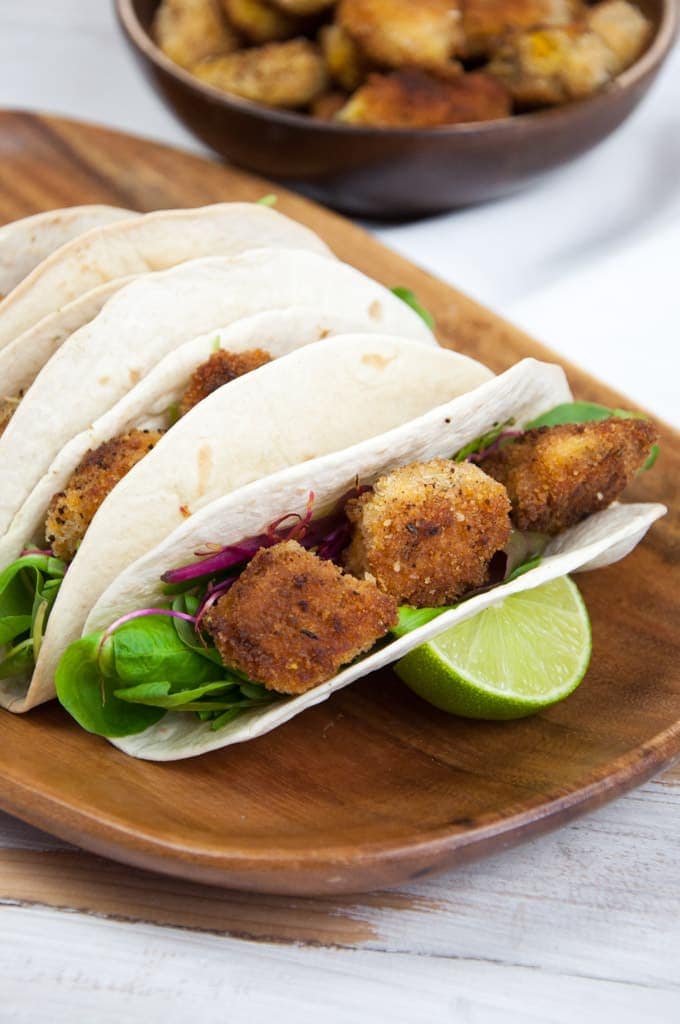 Vegan Pumpkin Nugget Tacos | ElephantasticVegan.com