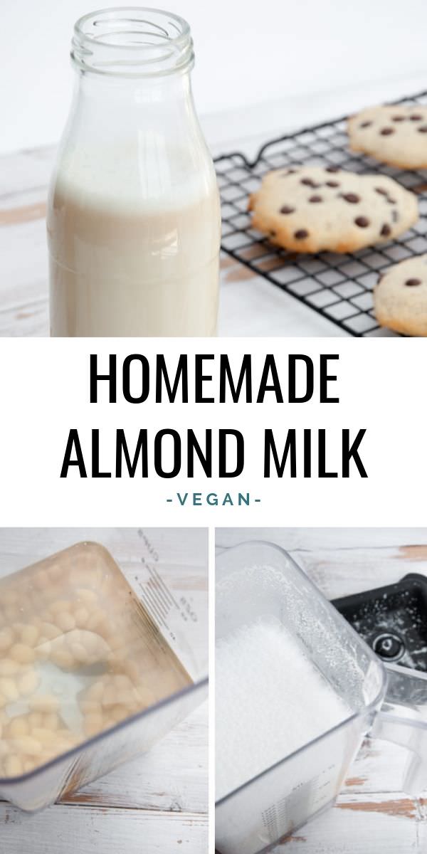 Homemade Almond Milk Recipe (3 ingredients) | Elephantastic Vegan