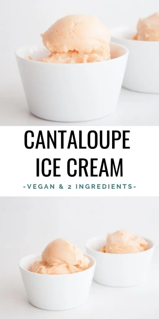 2-Ingredient Vegan Cantaloupe Ice Cream