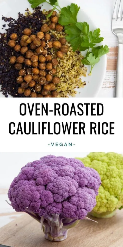 Oven-Roasted Cauliflower Rice with Za'atar Chickpeas