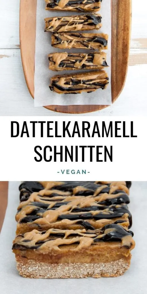 Vegane Dattelkaramellschnitten