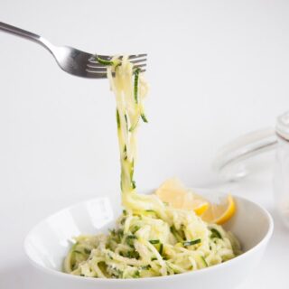 Zucchini Pasta with Avocado Sauce