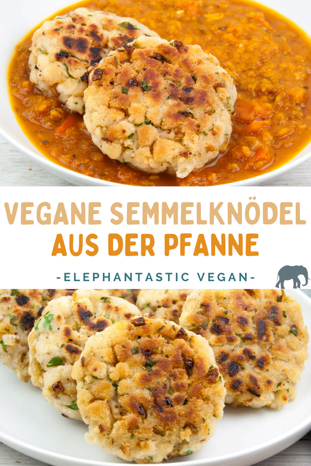 Vegane Semmelknödel aus der Pfanne