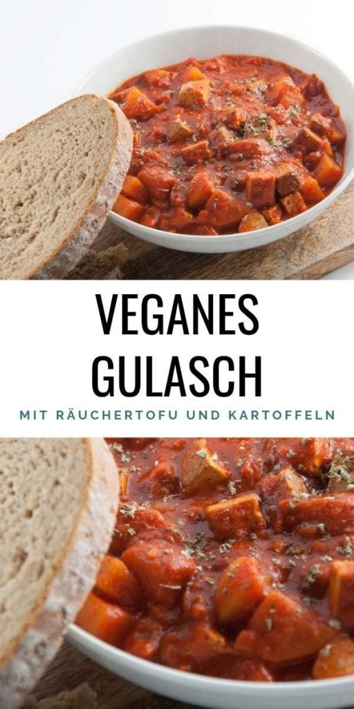 Veganes Gulasch mit Räuchertofu und Kartoffeln Rezept | Elephantastic Vegan