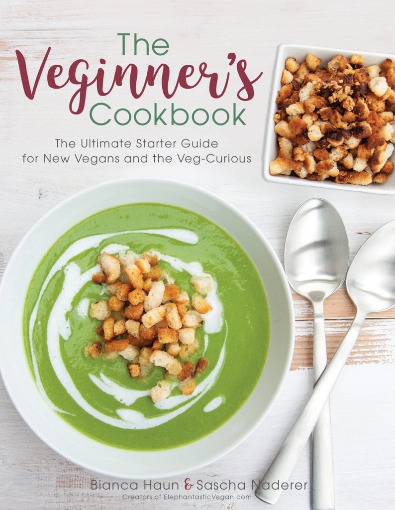 The Veginner's Cookbook Cover - The Ultimate Starter Guide for New Vegans and the Veg-Curious!