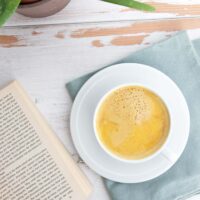 Cough-Soothing Golden Milk and a good book are the perfect cough remedies