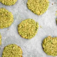 Baked Spinach Falafel on a baking tray