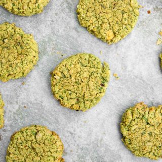 Baked Spinach Falafel on a baking tray