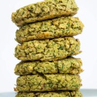 Stack of Baked Spinach Falafel