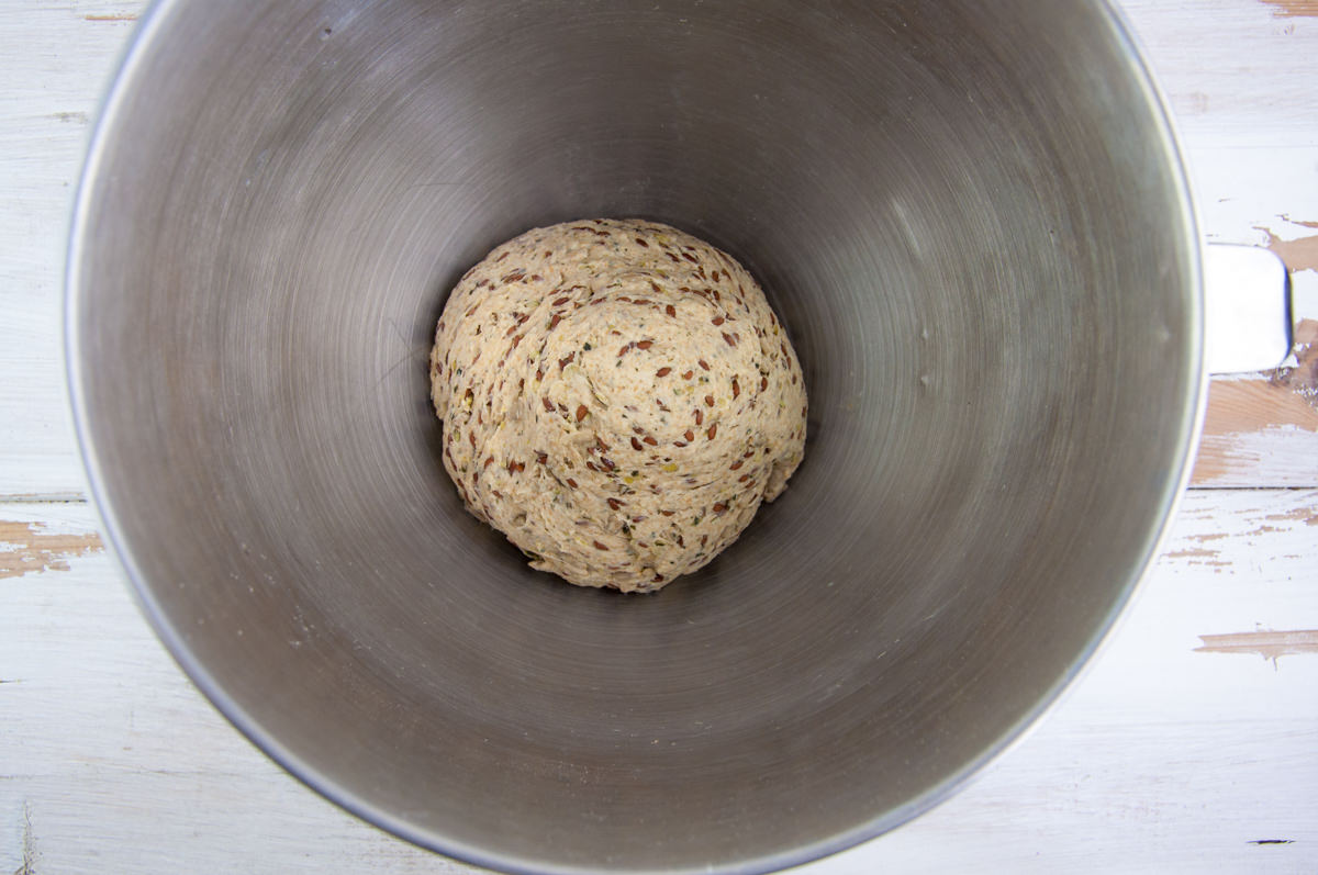 seeded multigrain bread dough