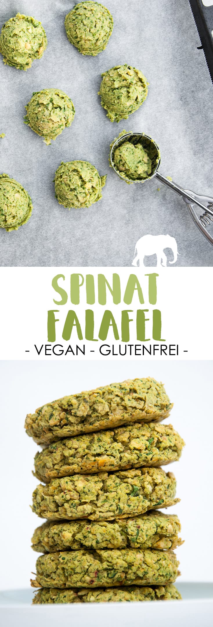 Spinat-Falafel #vegan #glutenfrei | ElephantasticVegan.de