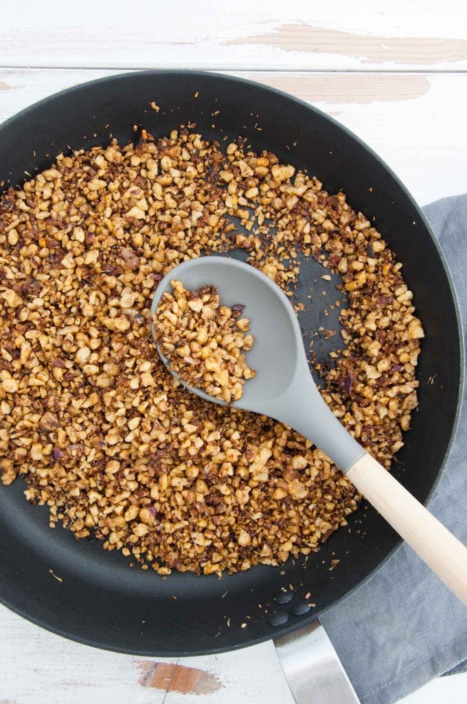 Walnut Meat in a pan