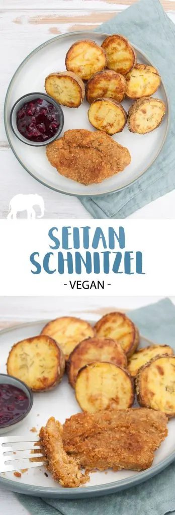 Seitan Schnitzel - Homemade Seitan coated in breadcrumbs and pan-fried until golden and crispy