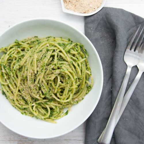 15Minute Wild Garlic Pasta Recipe Elephantastic Vegan