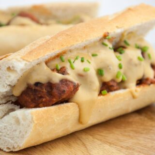 Cheesy Vegan Meatball Subs