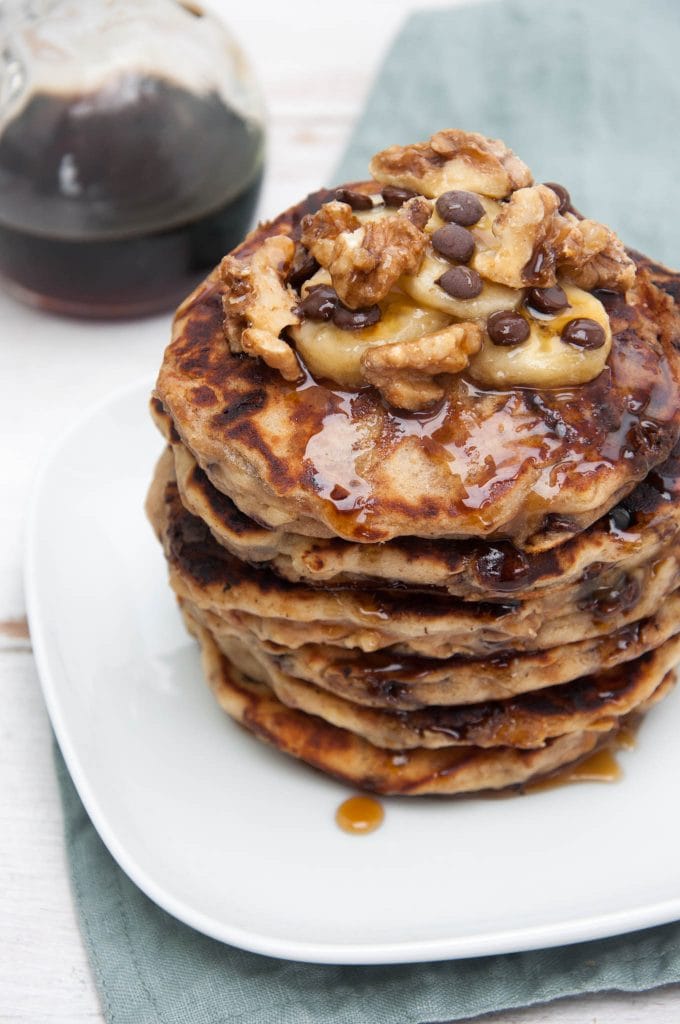 Vegan Chunky Monkey Pancakes