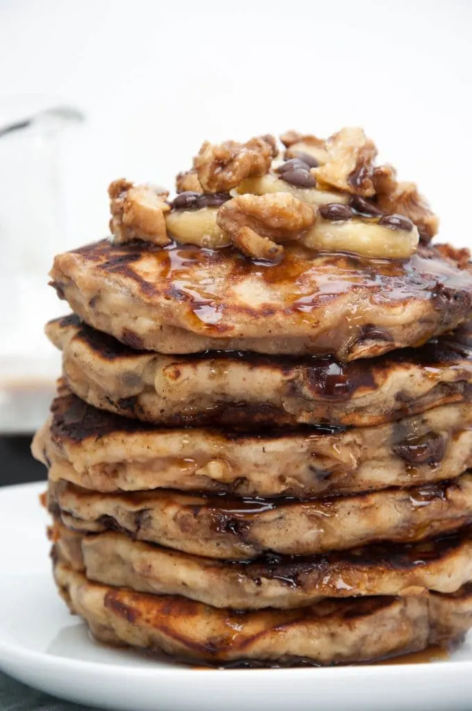 Vegan Chunky Monkey Pancakes