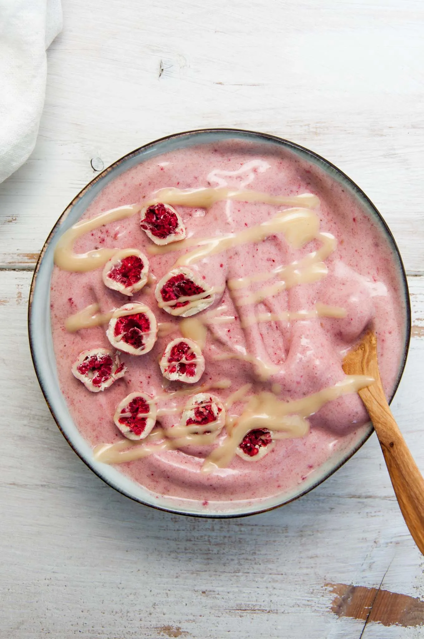 Healthy Blender Raspberry Ice Cream - Primavera Kitchen