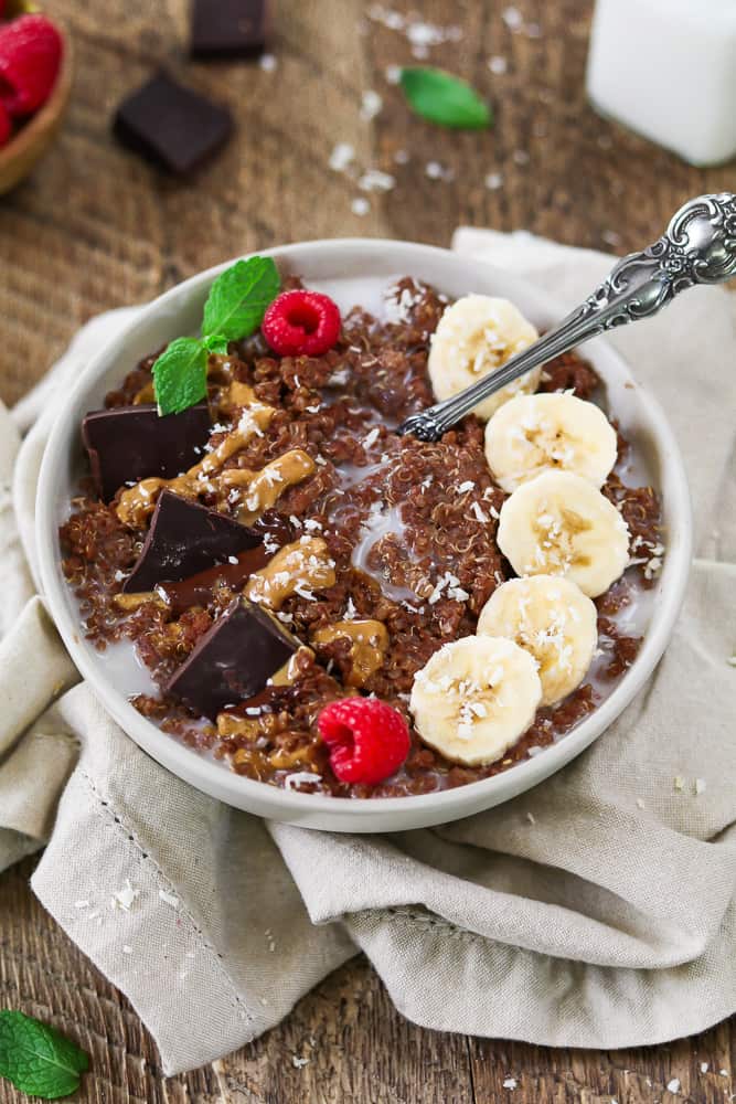 Chunky Monkey Breakfast Quinoa Bowl