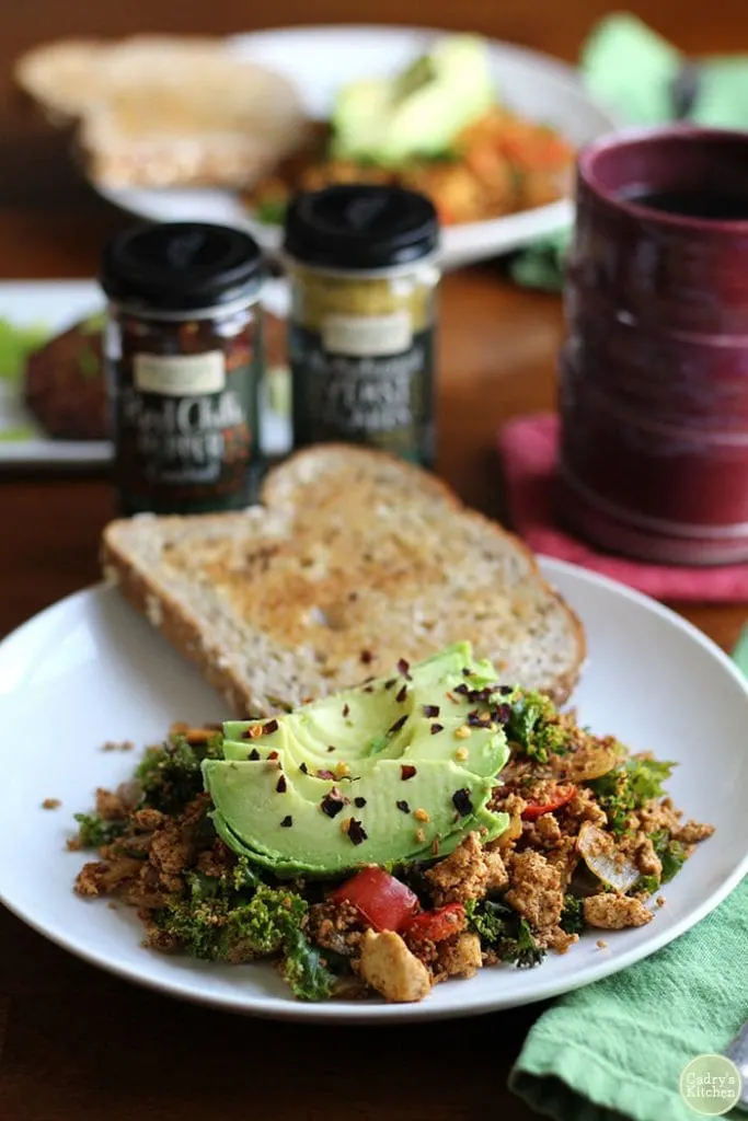 Tofu Scramble with Kale & Avocado