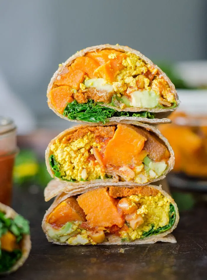 Vegan Sweet Potato Breakfast Burritos