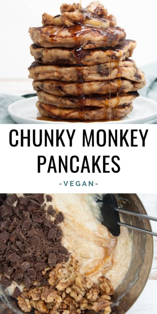 Vegan Chunky Monkey Pancakes