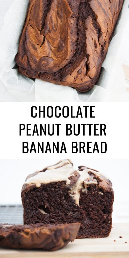 Vegan Chocolate Peanut Butter Banana Bread