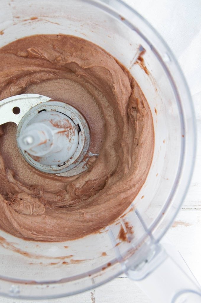 Vegan Chocolate Ice Cream in a food processor