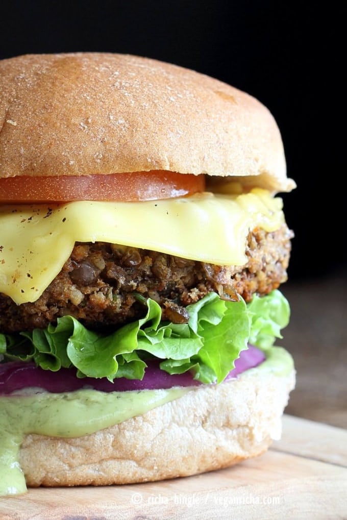 Vegan Lentil Walnut Burger