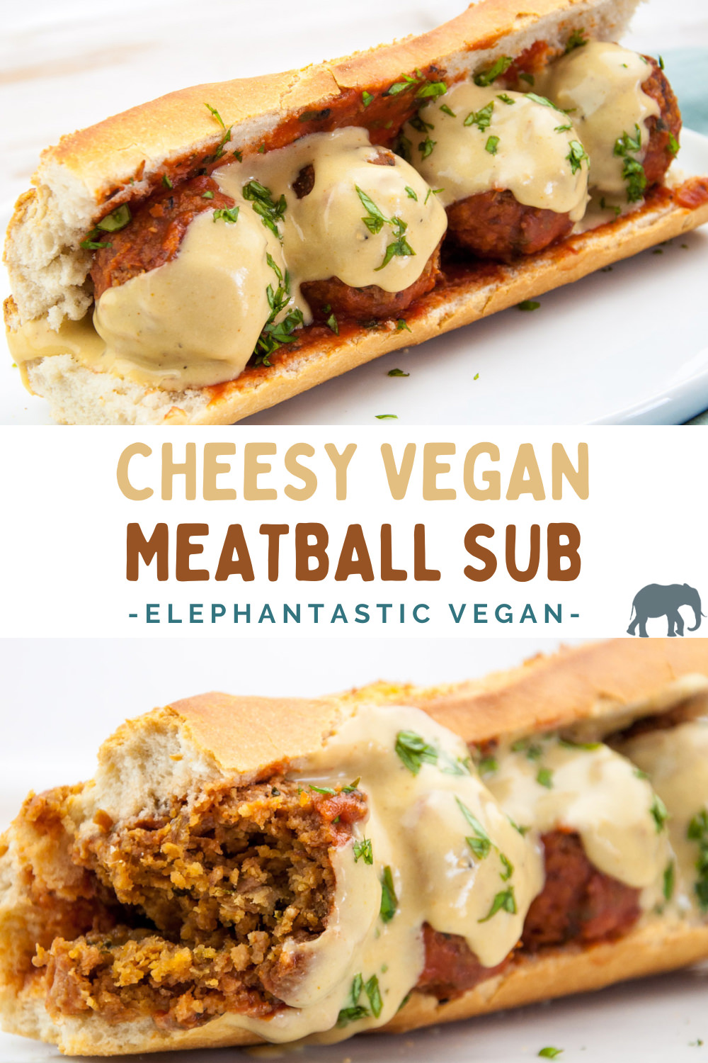 Cheesy Vegan Meatball Sub