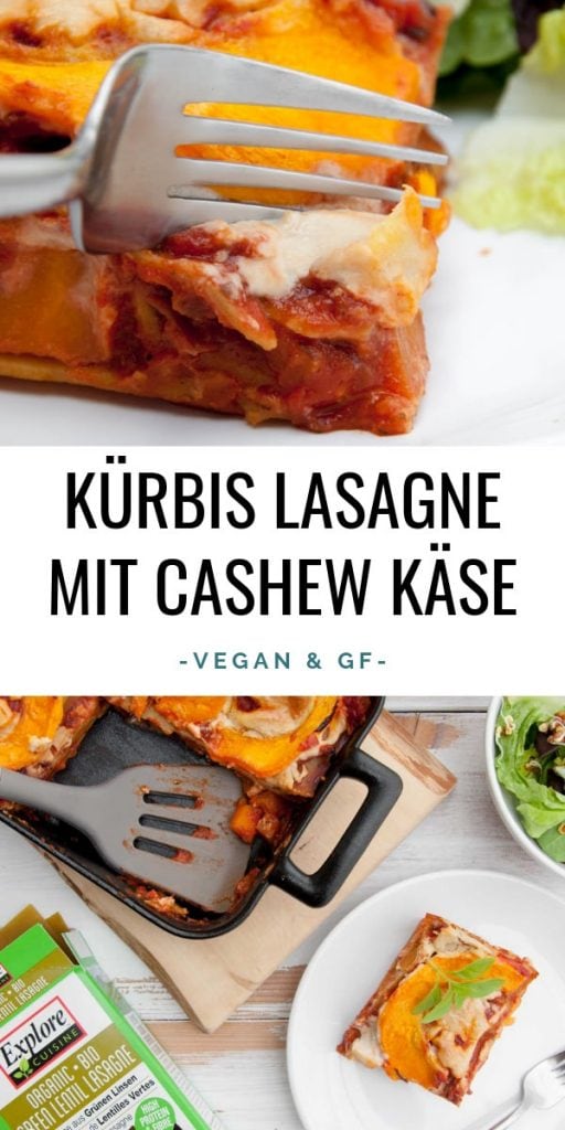 Kürbis Lasagne mit Cashew Käse