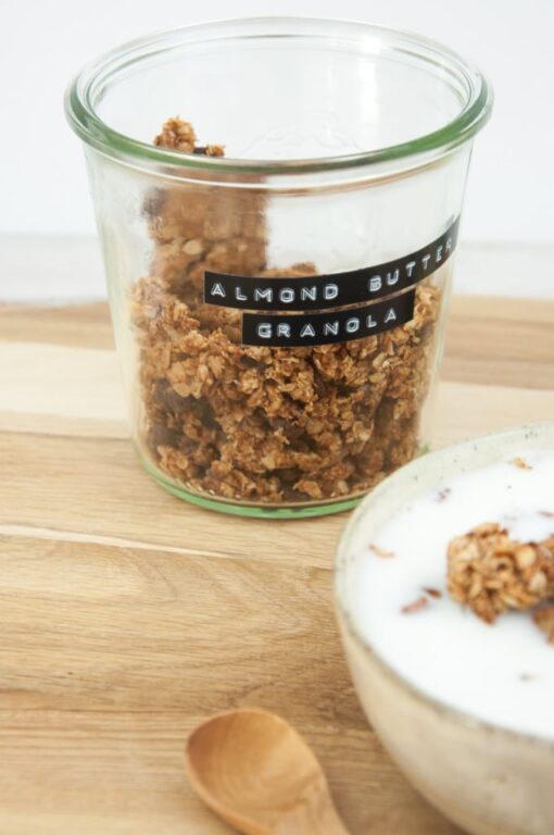 Almond Butter Granola Recipe Elephantastic Vegan