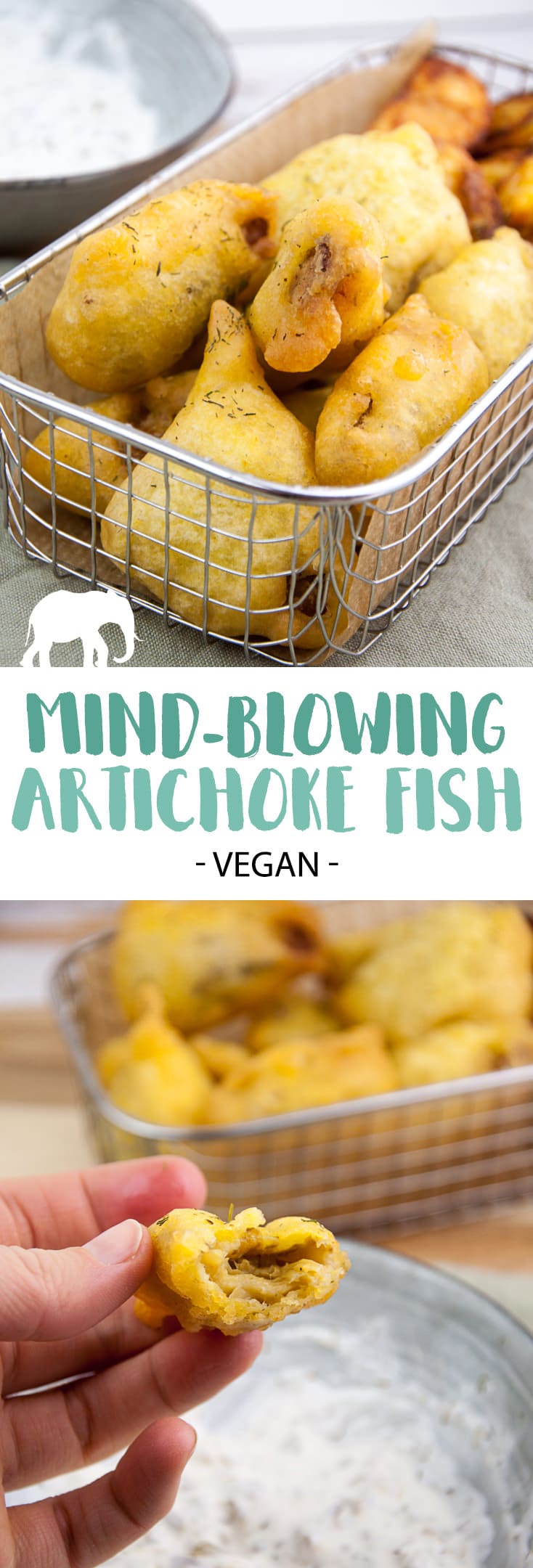 Artichoke Fish Recipe (Vegan) Elephantastic Vegan
