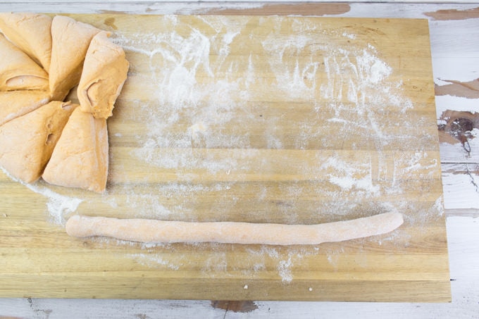 making sweet potato gnocchi