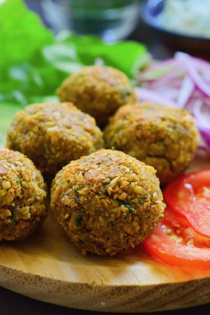 Falafel made with dried chickpeas