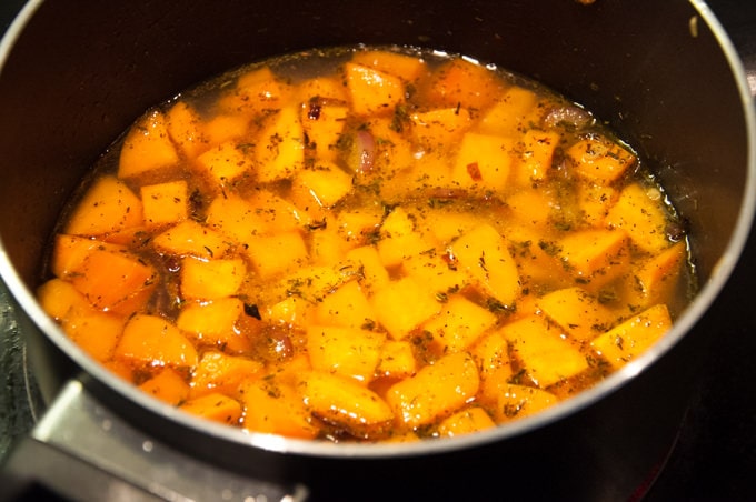 Vegan Sweet Potato Soup with Coconut Milk