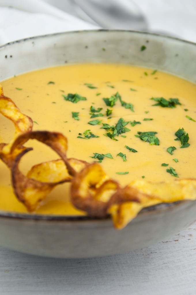 Vegan Sweet Potato Soup with Coconut Milk