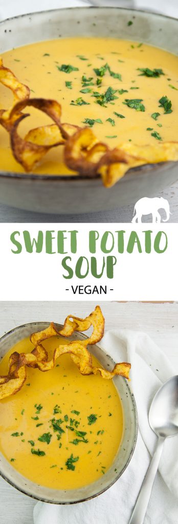 Vegan Sweet Potato Soup with Coconut Milk