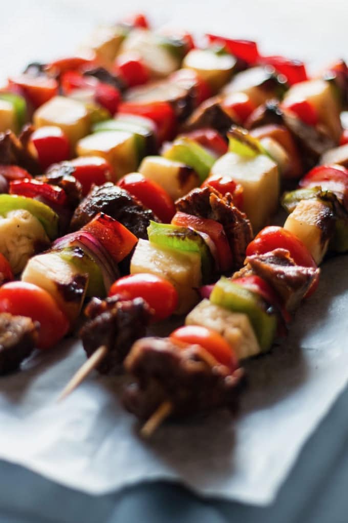 Hawaiian Seitan Skewers