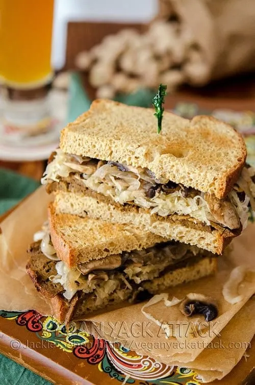 Pressure Cooker Seitan with Red Wine Mushrooms - Vegan Yack Attack