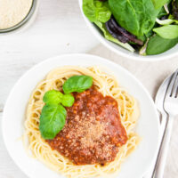 Spaghetti Bolognese with TVP