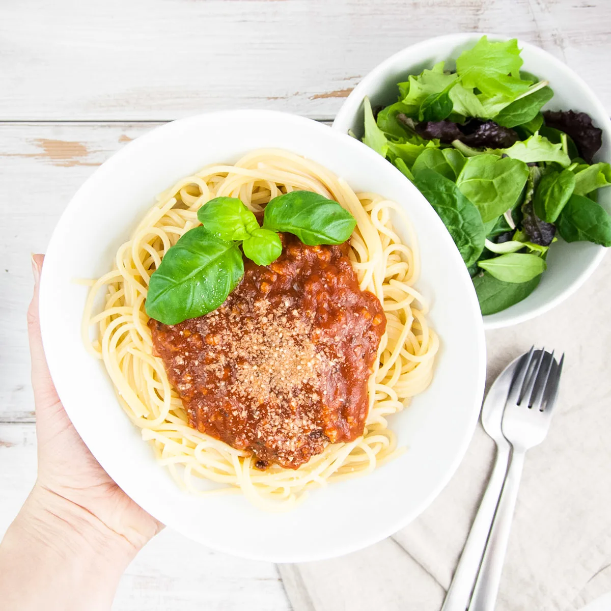 Spaghetti Bolognese with TVP