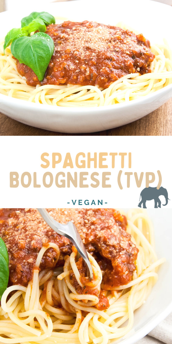 Spaghetti Bolognese with TVP