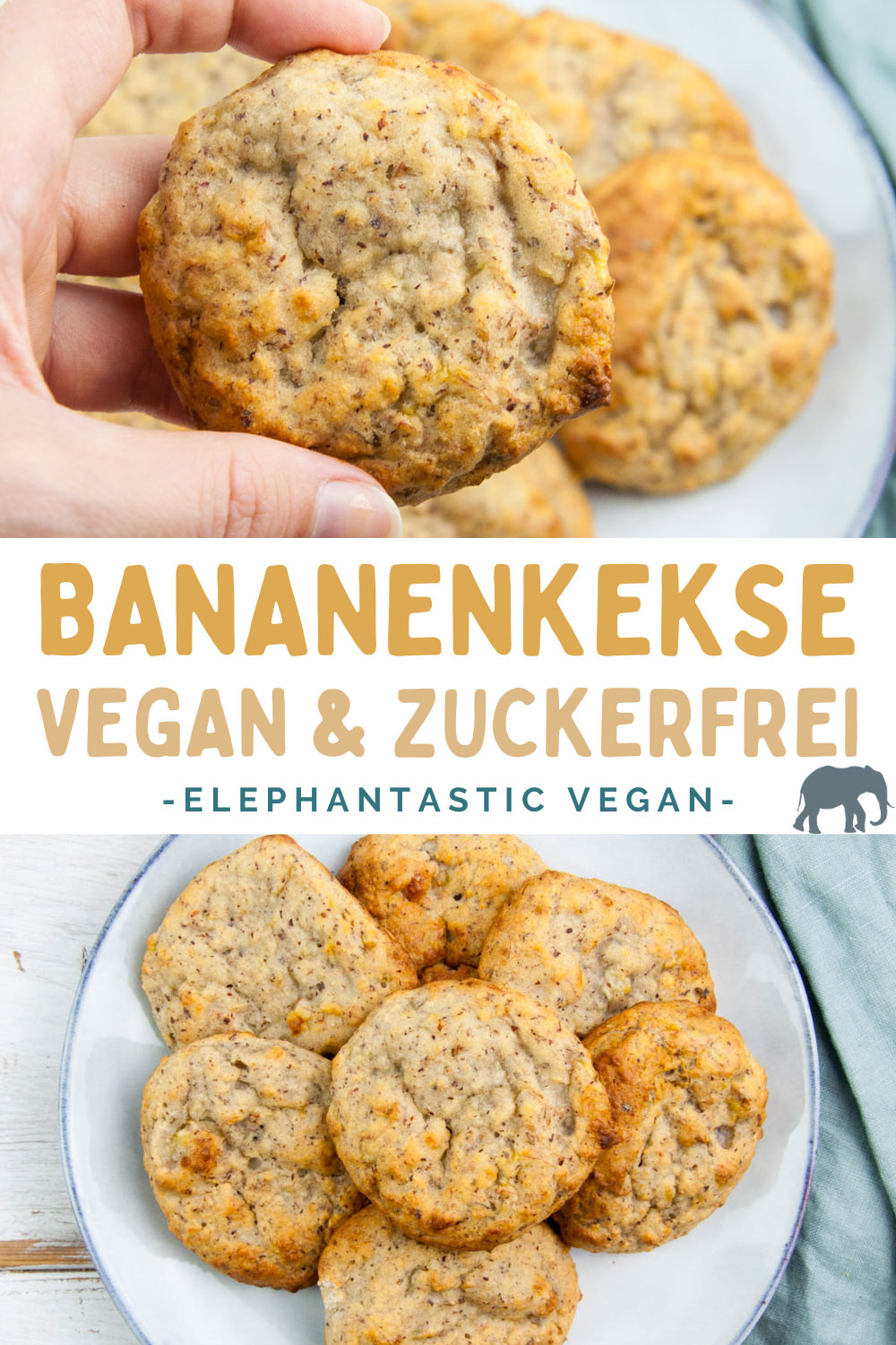 Bananenkekse (Vegan & Zuckerfrei)