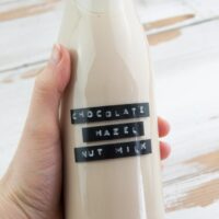 Chocolate Hazelnut Milk in a bottle