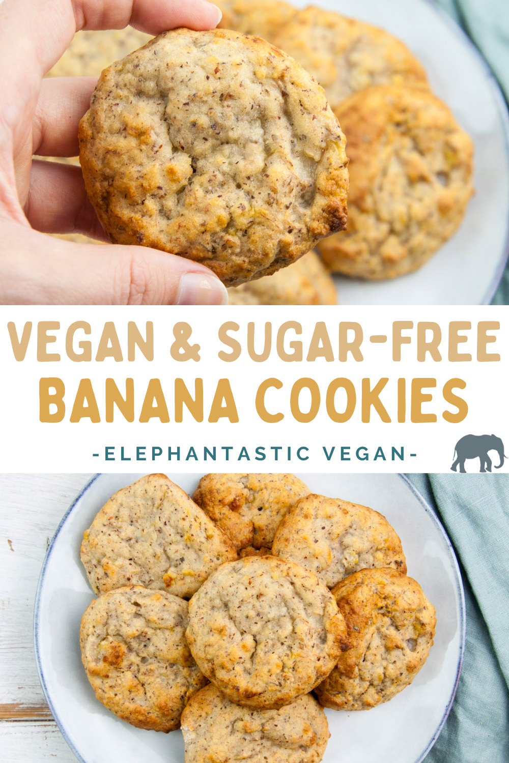 Vegan & Sugar-Free Banana Cookies