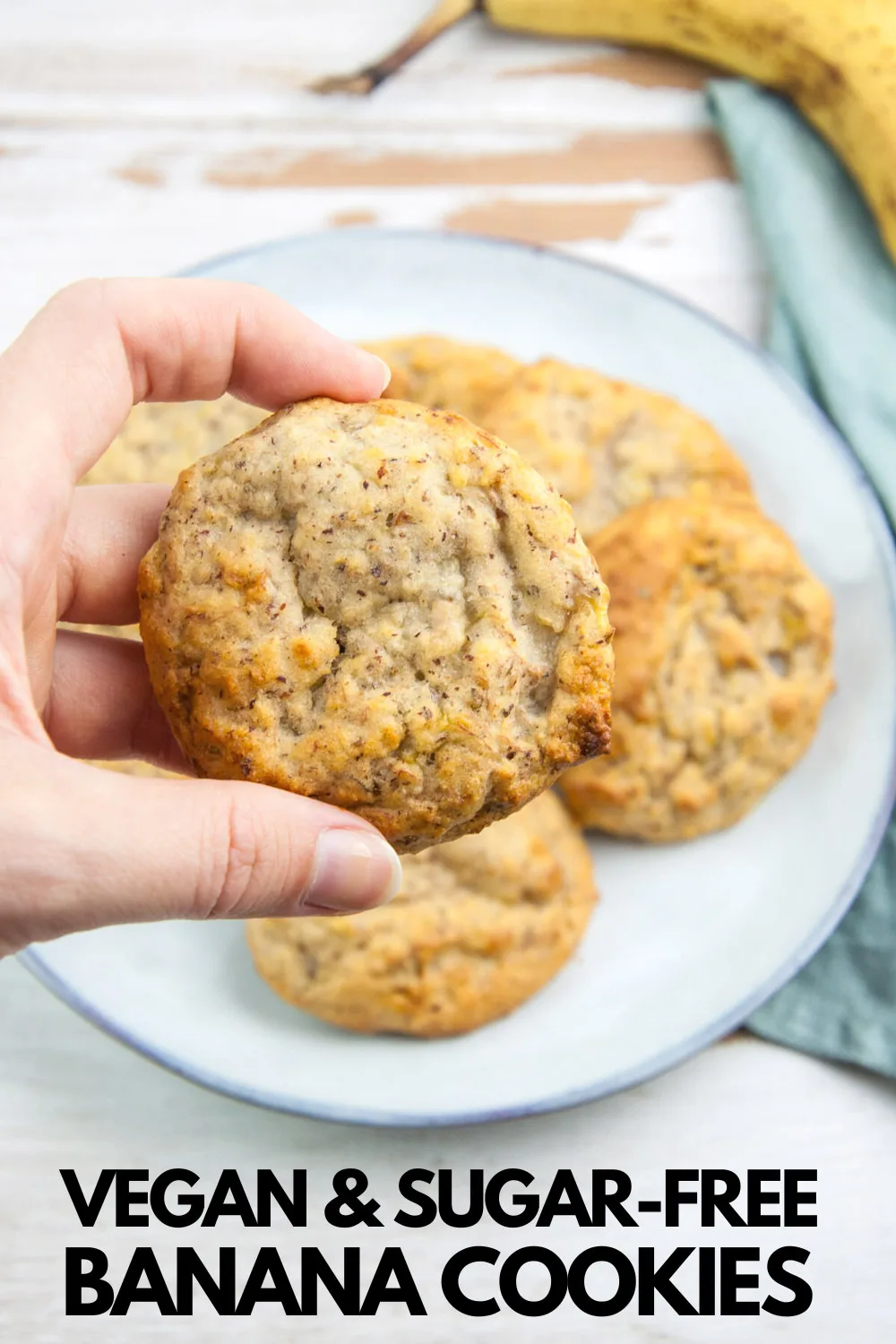 Vegan & Sugar-Free Banana Cookies