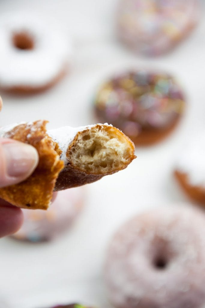 inside of a fluffy vegan donut