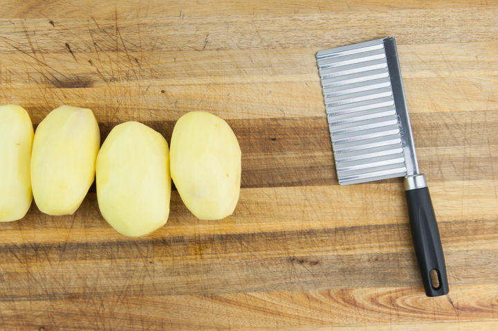 Homemade Crinkle Cut Fries Elephantastic Vegan