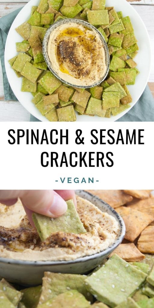 Vegan Spinach & Sesame Crackers